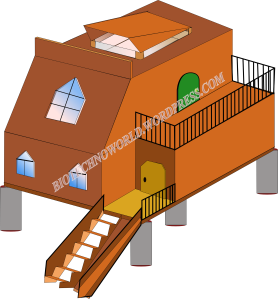 Sketsa Rumah Kayu Panggung | Biotechnoworld